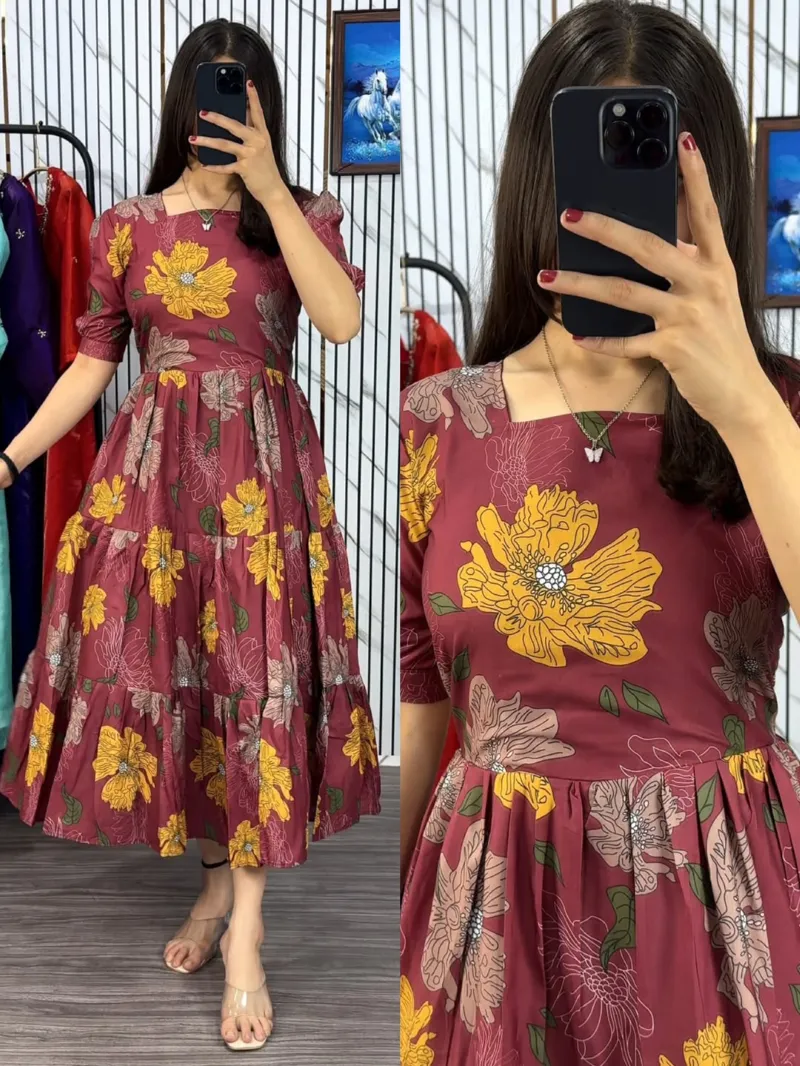 Women's Screen Print Kurti Set with Pant, 4 Colours