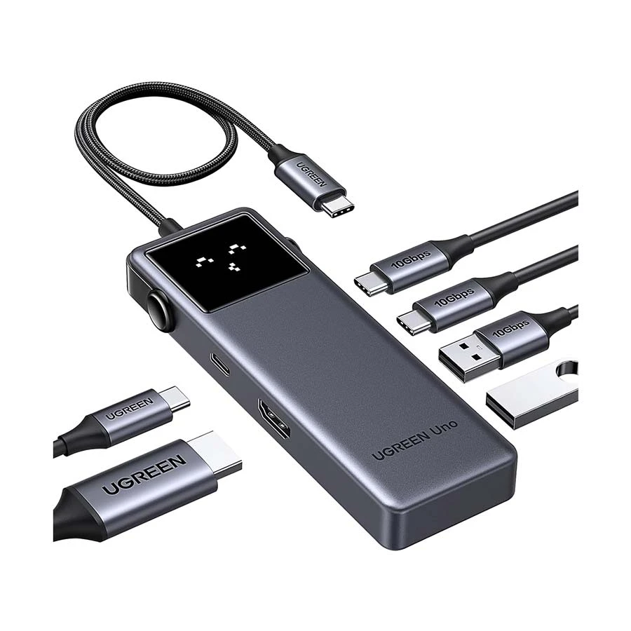 UGREEN CM888 (35998) USB-C to HDMI, Tri Type-C & Dual USB Hub Black