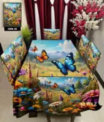 Dining Chair and Table Cover Set, 3D Print, Chair Covers 18 x 21 Inch