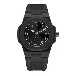 Custom Logo Arabic Dial Square Quartz Wristwatch – Luminous, Waterproof, Silicone Strap