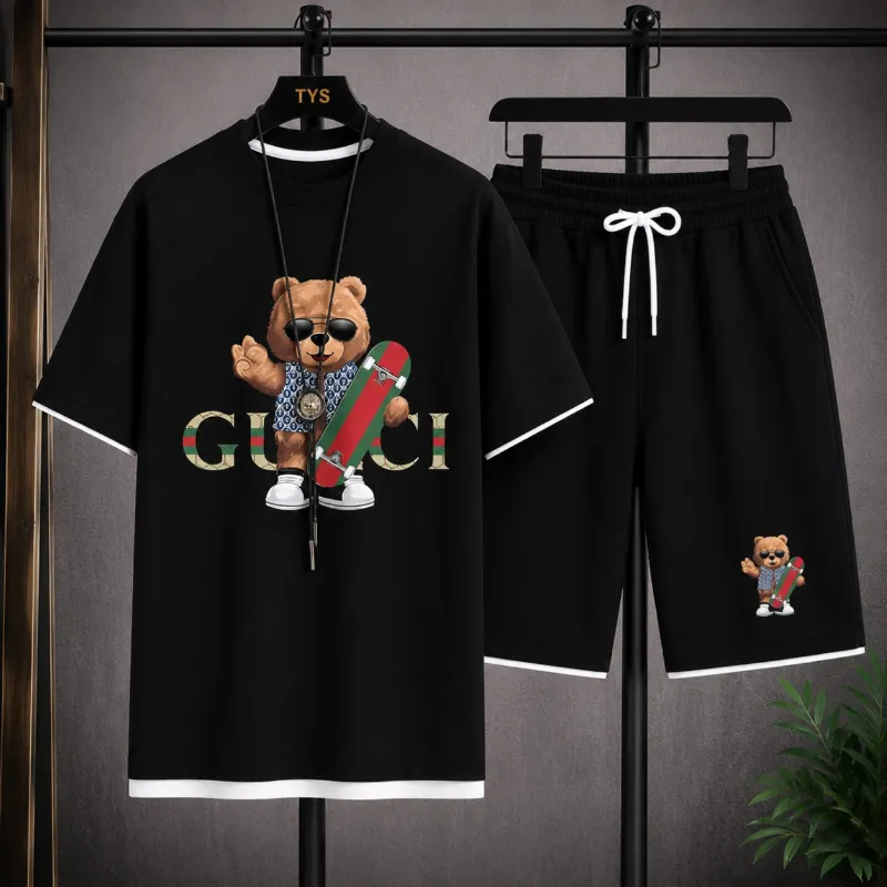 Men's Mesh T-Shirt and Shorts Two-Piece Set, 160 GSM, Sizes M to XL