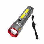 Premium Laser Cannon X03 Metal Tactical Flashlight -Long Lasting LED Torch with Built-in Power Bank
