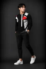 Men's Full Sleeve Mesh T-Shirt and Polyester Trouser Set, 160 GSM