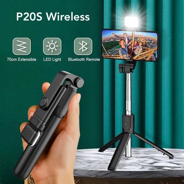 P20S Selfie Stick with LED Light