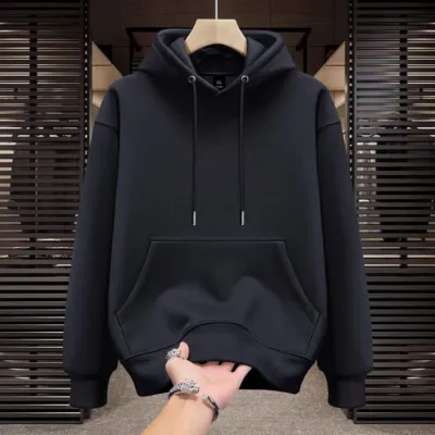 Men's Full Sleeve Winter Hoodie, 320 GSM Cotton, 4 Colour Choices