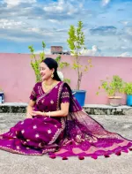 Semi Muslin Screen Print Saree with Blouse Piece, 5 Colours