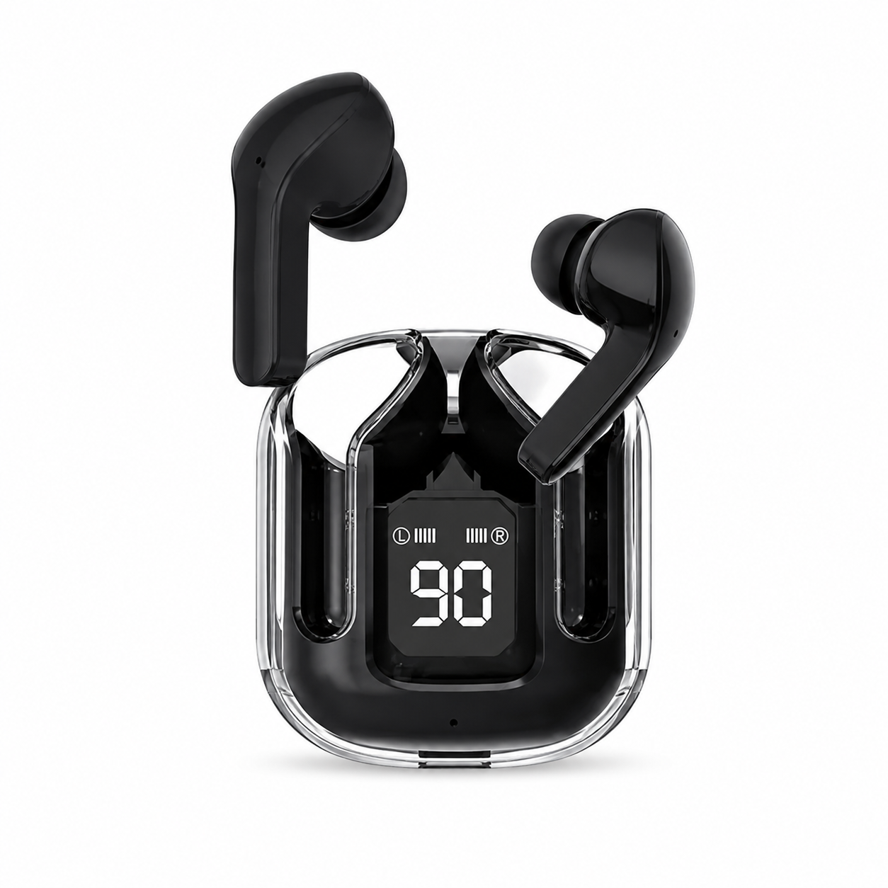 Ultrapods Pro Transparent True Wireless Earbuds – Bluetooth 5.3 TWS with Smart LED Display, ANC Noise Cancellation & IPX4 Waterproof