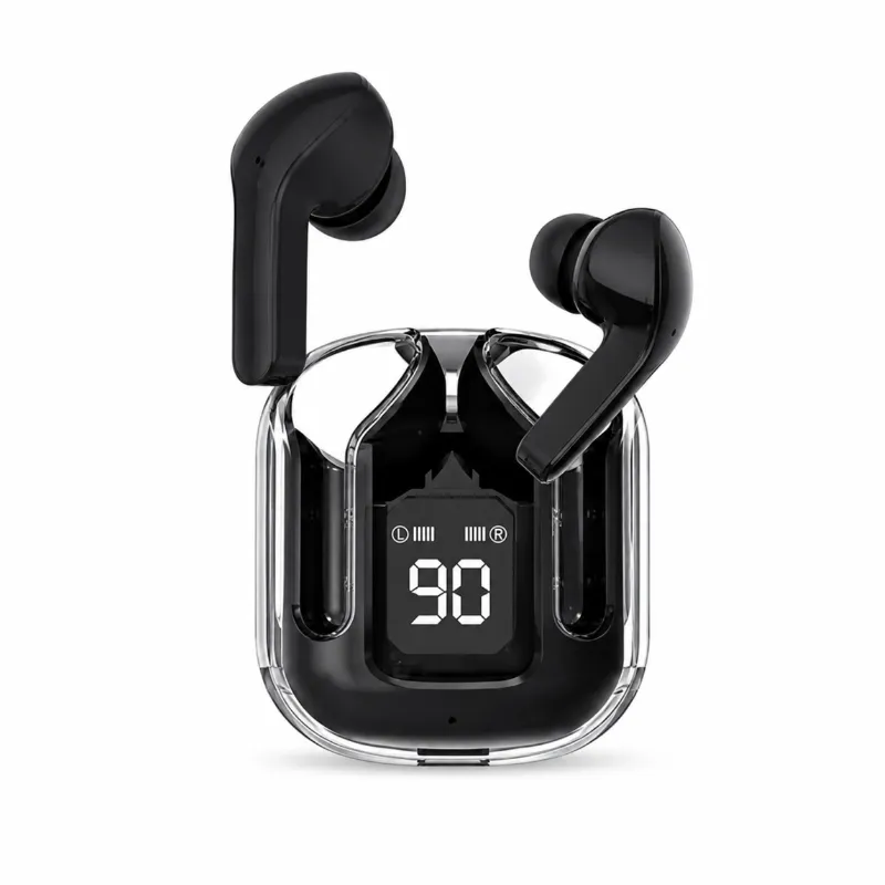 Ultrapods Pro Transparent True Wireless Earbuds – Bluetooth 5.3 TWS with Smart LED Display, ANC Noise Cancellation & IPX4 Waterproof