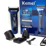 Kemei KM-6330 3-in-1 Rechargeable Hair Trimmer, Electric Shaver & Nose Clipper Grooming Kit For Men – Universal Voltage, 60 Min Runtime