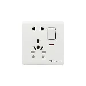 NT blu-ray Primo White Universal 10 Pin Socket With Switch