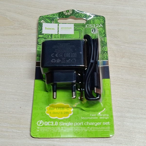 Hoco CS12A Charger Adapter with Type C Cable