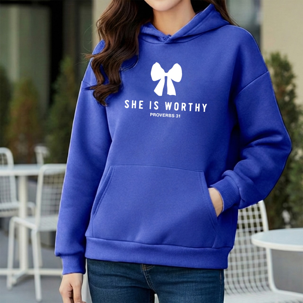 Premium Comfortable Printed Ladies Winter Hoodie