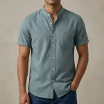 Fashionable half-sleeve shirt for men ( Ash)