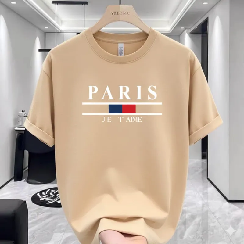 Men's Comfortable Drop Shoulder T-Shirt, Cotton-Spandex, DTF Print