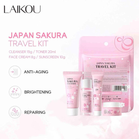 Laikou Japan Sakura Travel Kit 4 Pcs (China)