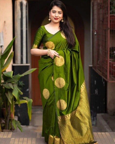 Silk Saree with Afsan Screen Print and Blouse Piece, 6 Colours
