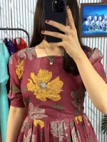 Women's Screen Print Kurti Set with Pant, 4 Colours