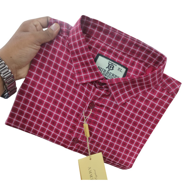 Men's Casual Cotton Full Sleeve Check Shirt