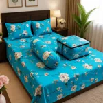 5 Piece Twill Cotton Comforter Set with King Size Bed Sheet