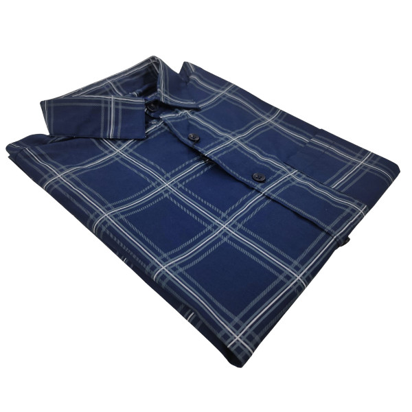 Classic Cotton Full-Sleeve Check Shirt for Men