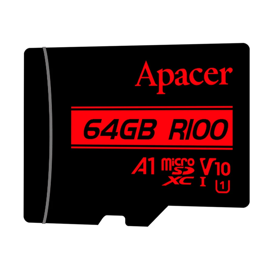Apacer R100 64GB MicroSDXC UHS-I V10 Class 10 Memory Card