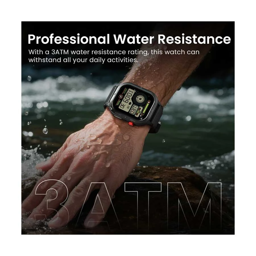 Haylou Iron Neo Black Bluetooth Calling Smart Watch