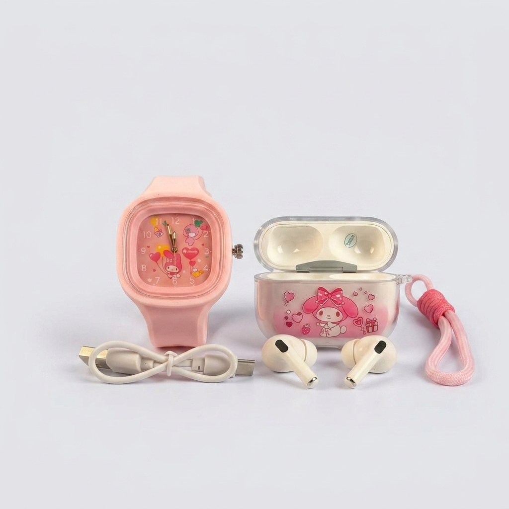 TWS 63 Wireless Earbuds & Watch Combo Gift Set