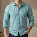 Mens long sleeve Strip shirt