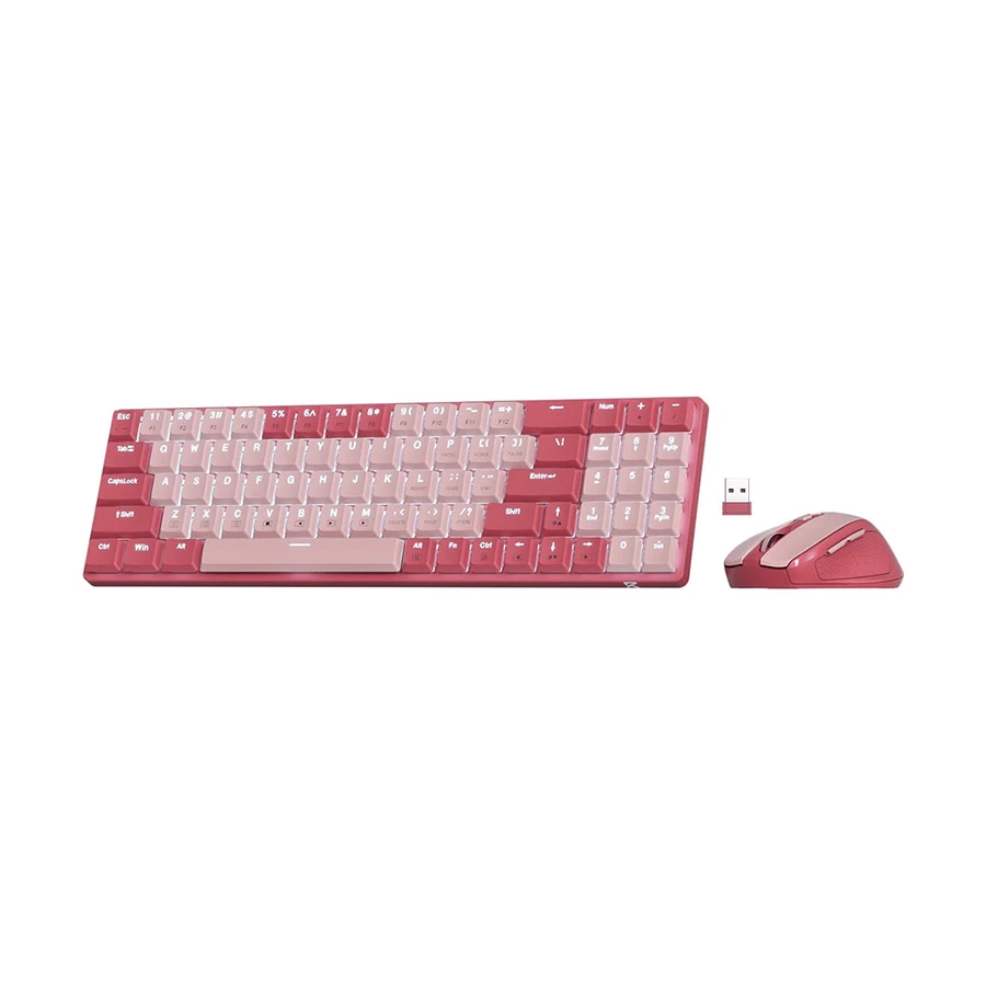 Redragon BS8772 RP Wireless Mechanical Keyboard & Mouse Combo Bean Red