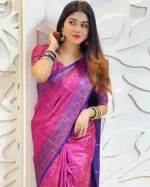 Lightweight Kanjivaram Silk Saree with Running Blouse, 6 Colours