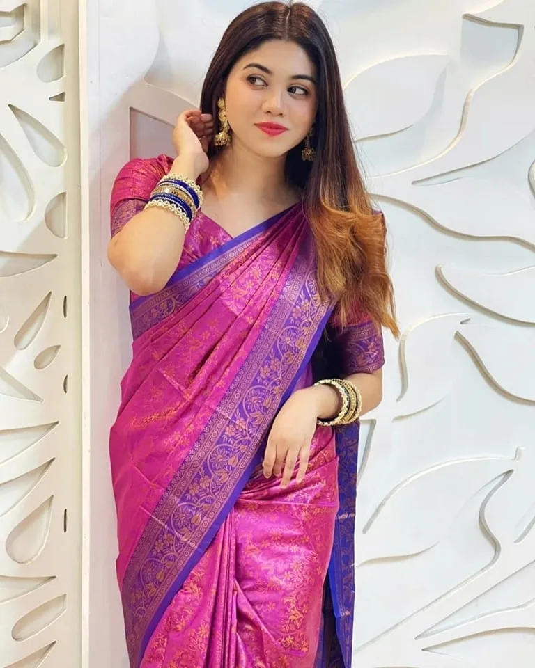 Lightweight Kanjivaram Silk Saree with Running Blouse, 6 Colours