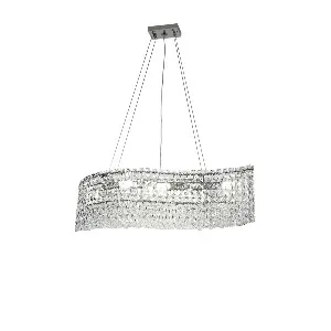 Qulik Modern Contemporary Silver Crystal Chandelier Ceiling Light (QL-71008-900-300S)
