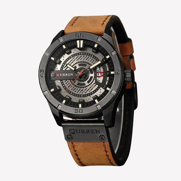 Curren 8301 Leather Analog Watch for Men