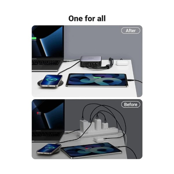 Ugreen CD271 200W 6 Port GaN Multiport Desktop Charging Station