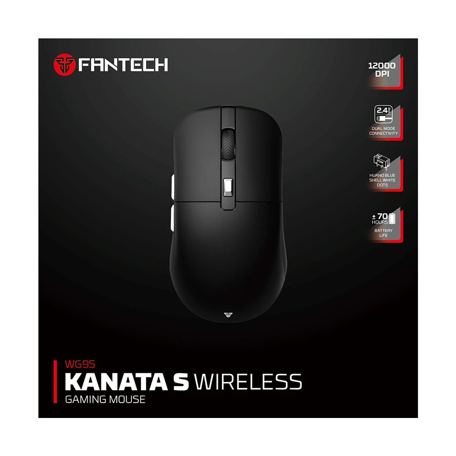 Fantech Kanata WG9S Dual Mode Black Gaming Mouse