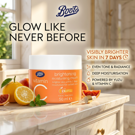 Boots Vitamin C Brightening Moisturising Cream 50 ml (Thailand)