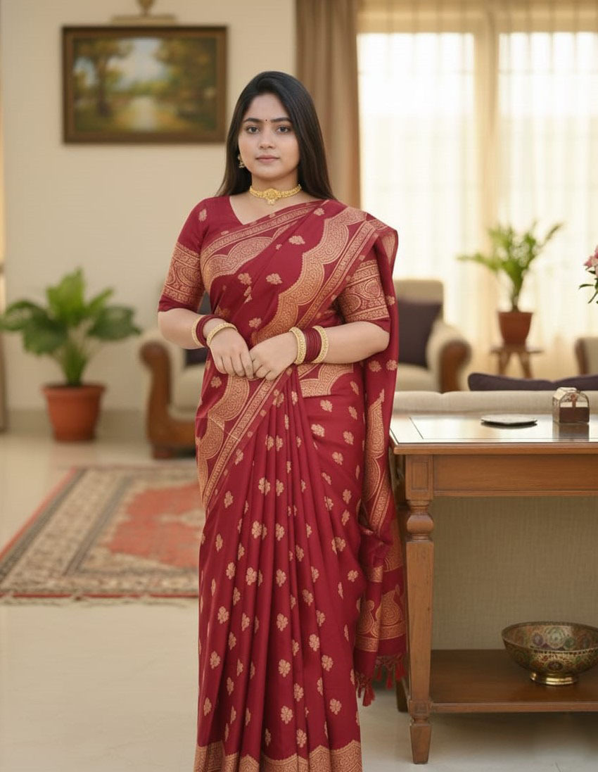 Skin Print Silk Saree, 4 Colour Choices, Matching Blouse