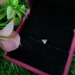 tiny crystal triangle earrings |
