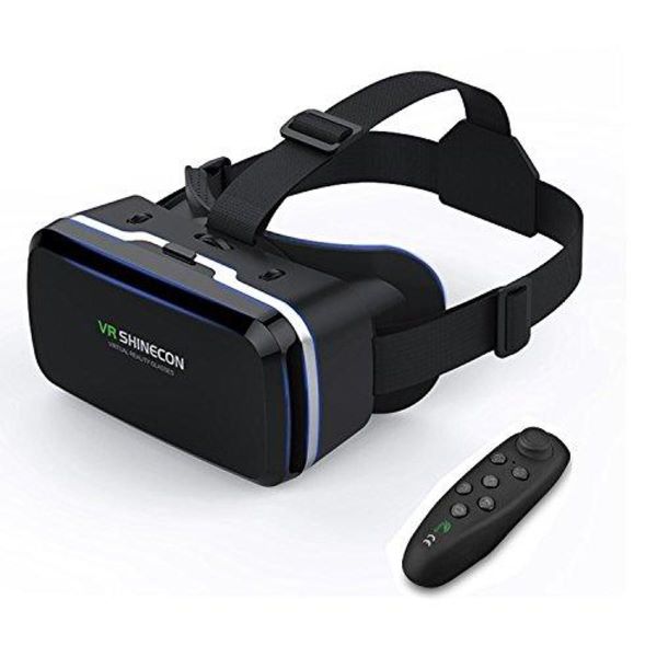 VR Box Shinecon 3D Glass with Remote-Black