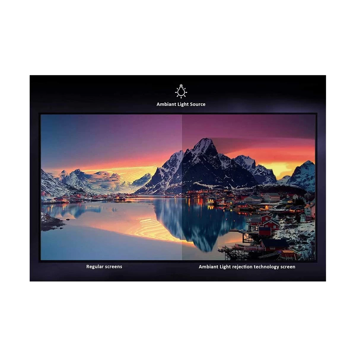 Dopah 120 Inch 4K ALR Fixed Frame UST Projector Screen