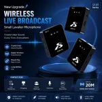 SX85 Dual Wireless Mic for PC, DSLR, iPhone & Android