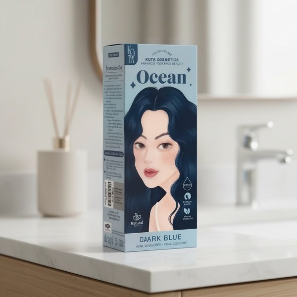 Kota Hair Color Cream Ocean - Dark Blue (Thailand)