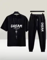 Men's Mesh Fabric T-Shirt and Full Pant Set, 4 Colours