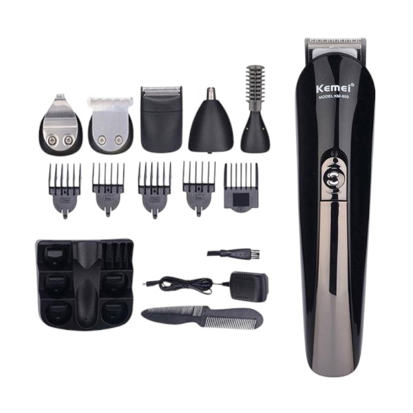 Kemei KM - 600 Professional Hair Trimmer 6 In 1 Hair Clipper Shaver Sets Electric Shaver Beard Trimmer Hair Cutting Machine