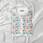 Colors Printed Stylish Semi Logn Panjabi