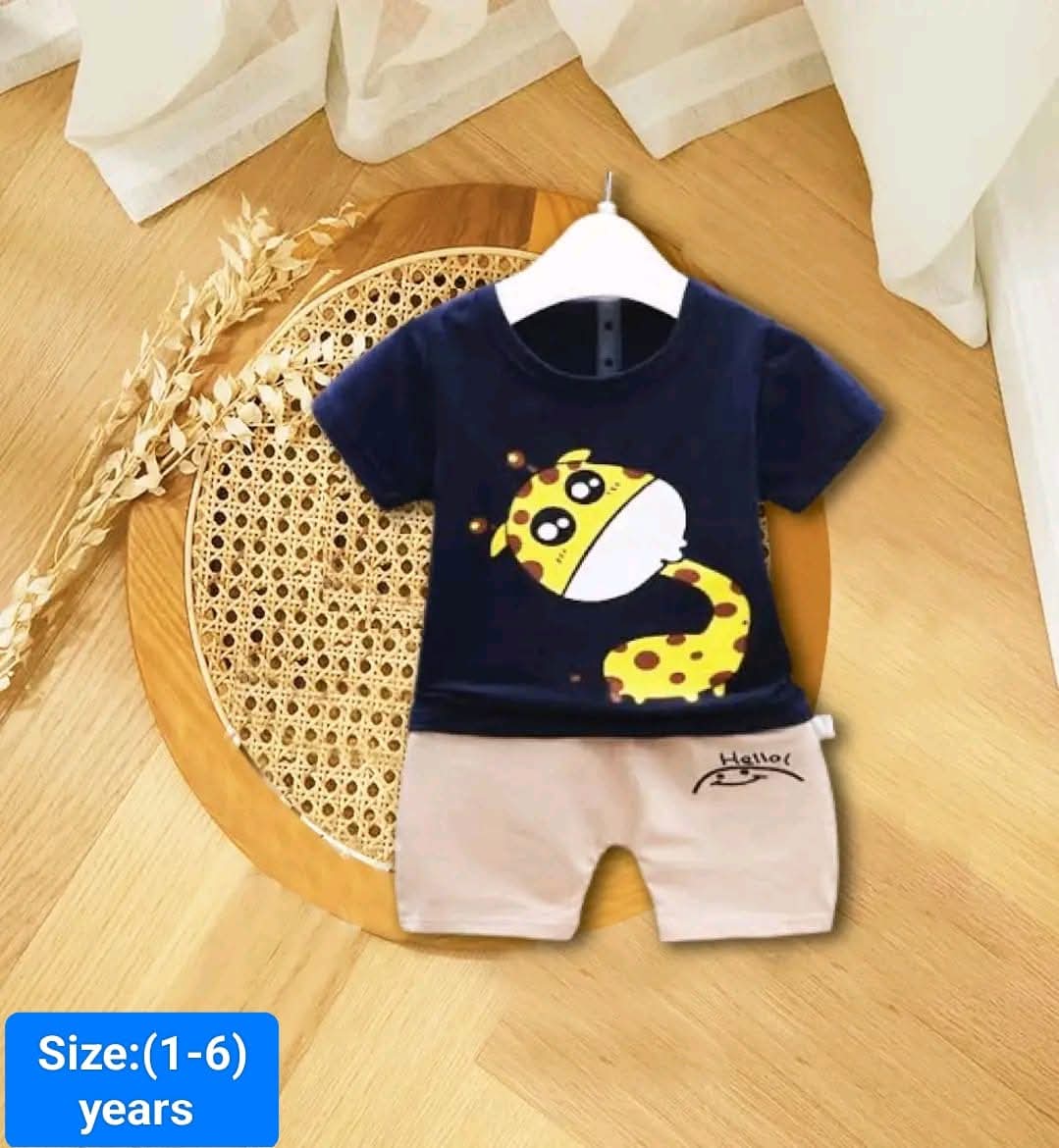 Kids' Pure Cotton T-Shirt and Pant Set with Pocket, 3 to 6 Years