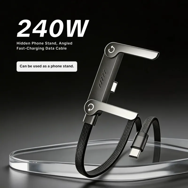 3 in 1 Fast Charging  Type-c TO Type-c Cable 240W with Stand