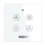 GearUP Wi-Fi Ceiling Fan Speed Controller & Light Switch — Smart TUYA / Smart Life App Control – (Without Remote)