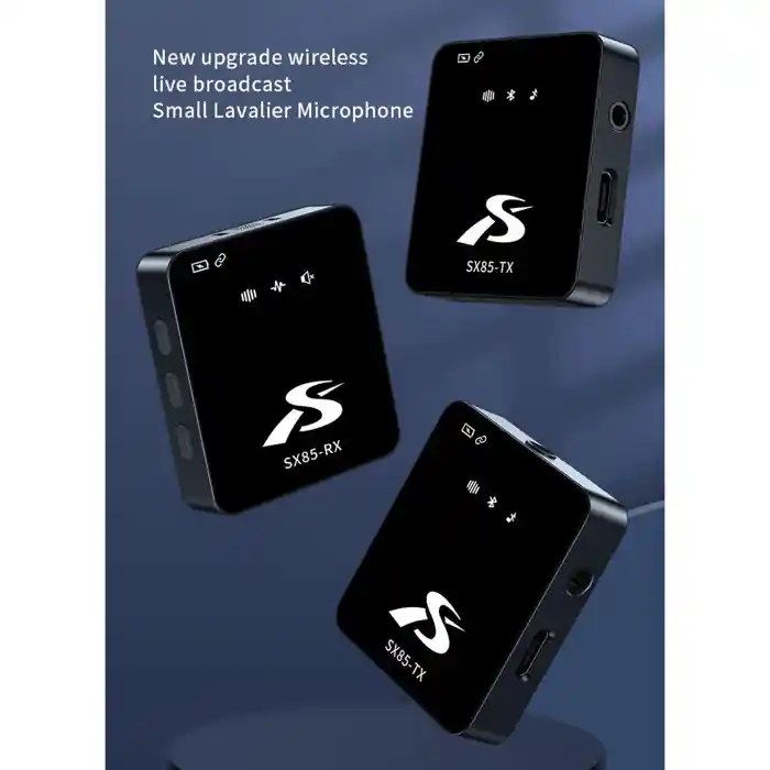 SX85 Dual Wireless Mic for PC, DSLR, iPhone & Android