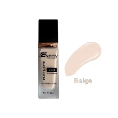 Everly Pure Matte Full Coverage Liquid Foundation 24H SPF15 - Beige (China)